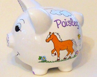 Horse piggy bank | Etsy