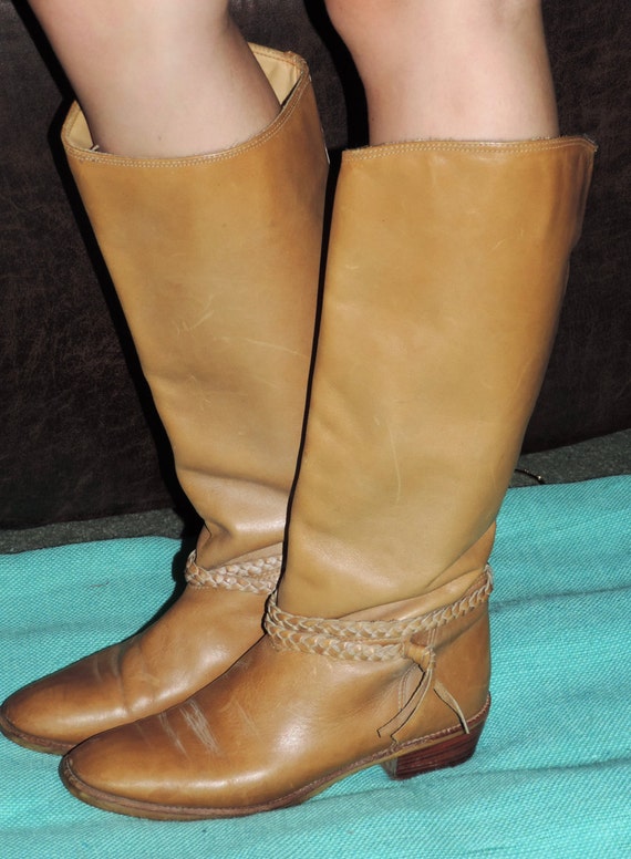 Zodiac Womens Size 8.5 M Tall Riding Boots Camel by VintyThreads