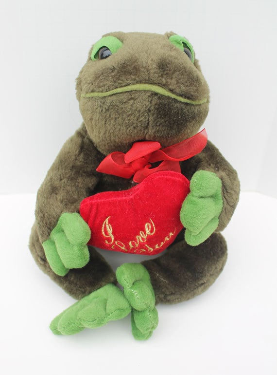 CLEARANCE Sale Vintage Stuffed Toys Stuffed Toy Frog by DigiMiging