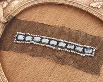 Cute embroidered and beaded applique black color