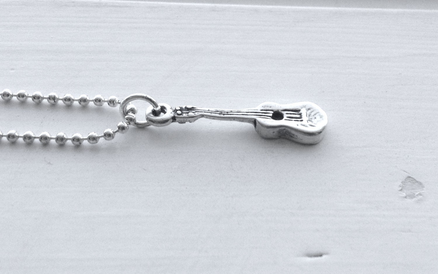 Ukulele Necklace Sterling Silver Ukulele Necklace Ukulele