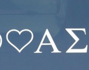 Peace Love Alpha Sigma Alpha Decal