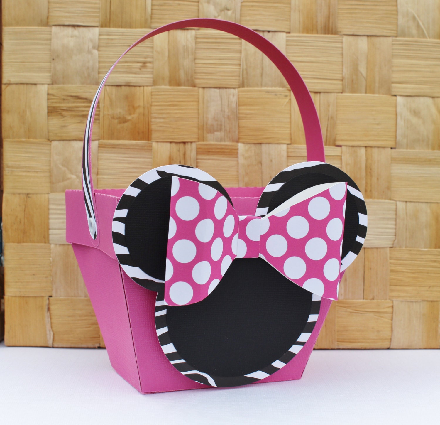 Minnie Mouse Zebra Favor Box Treat Box Goodie Bag