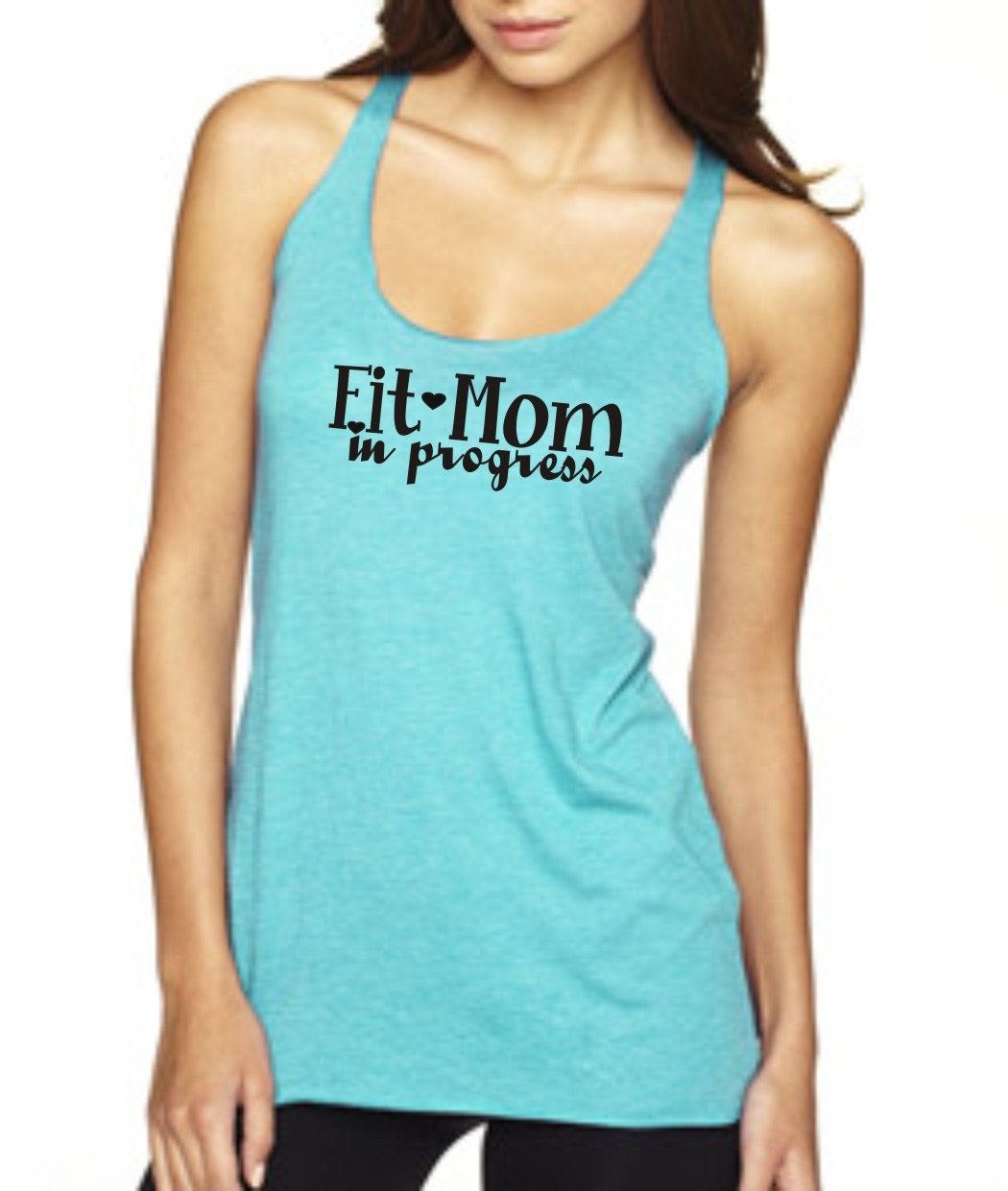 Fit Mom In Progress Cute Workout Tank Womens Workout Gym Tank