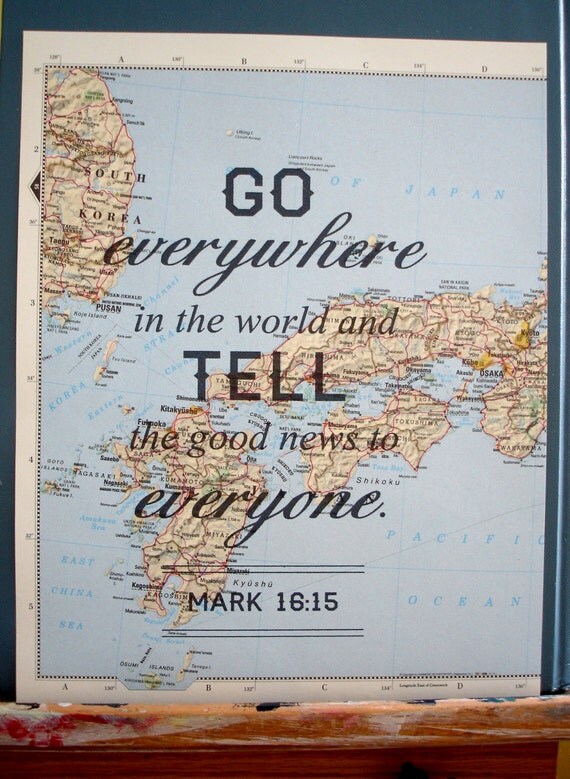 Items similar to CUSTOMIZED Map quote print 8 5 x11 