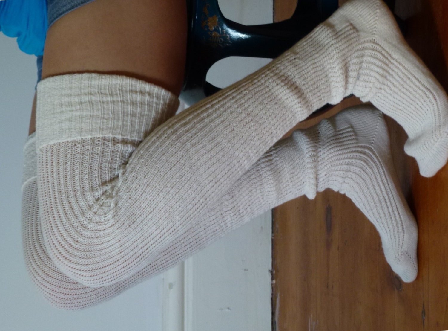 Thigh High Knitted Wool Socks Better Than Leg Warmers 