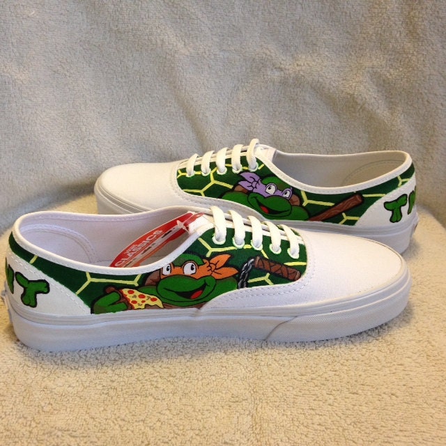 Teenage Mutant Ninja Turtles custom Vans WHITE