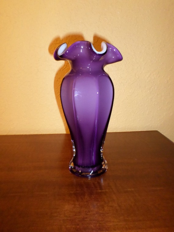 Purple Melon Vasefentonamethyst Glassbud Vase8mid 2447