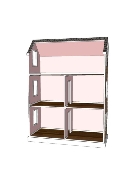 Doll House  Plans  for American Girl or 18 inch dolls 5 Room