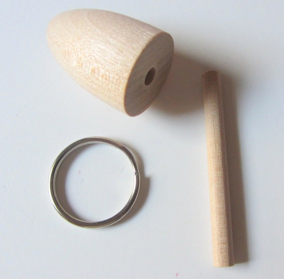 Nautical Decor Lobster Buoy Keychain Unfinished by CereusArt