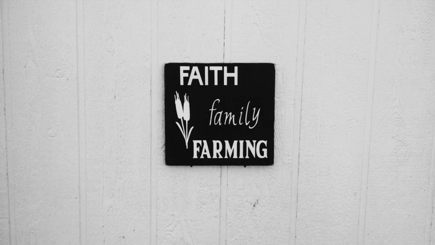 Download Faith Family Farming Sign Wood Hand Painted
