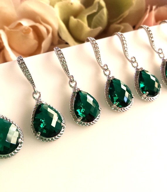 Emerald EarringsEmerald Wedding Earrings Bridal Jewelry