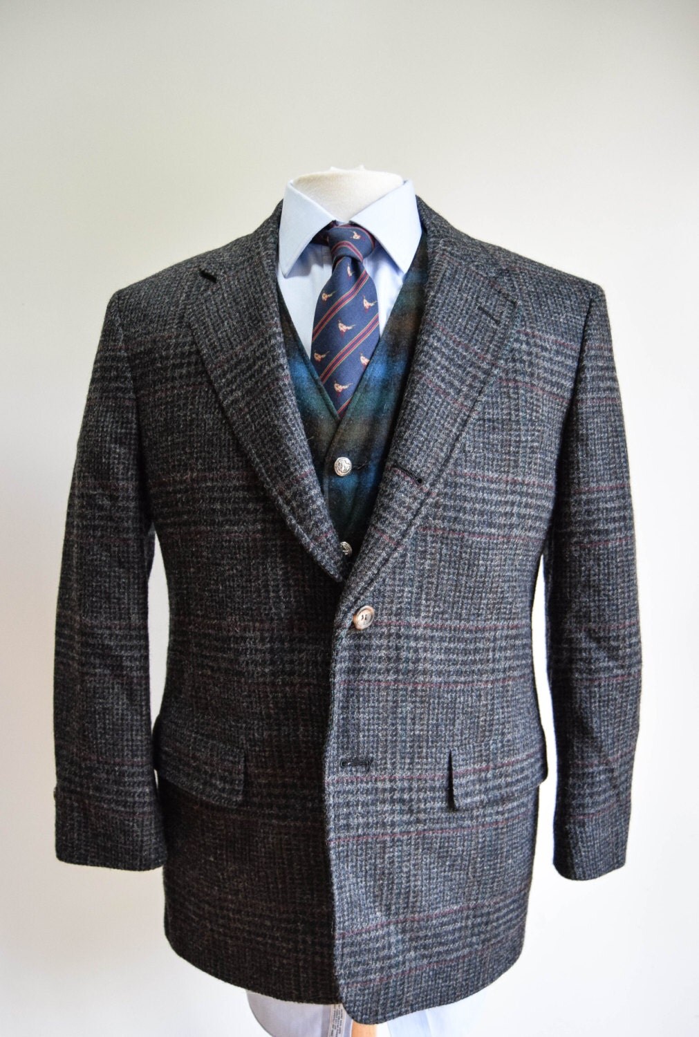 VTG Black and Gray Tweed Sport Coat by Brooks Brother by cuffNroll