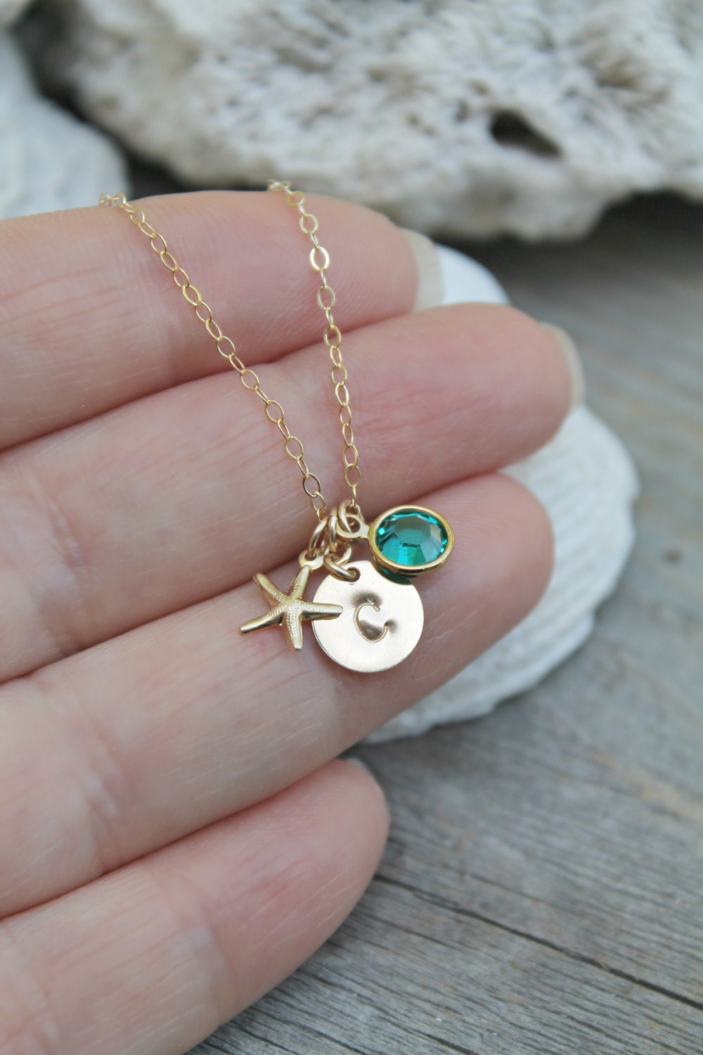 Child necklace little girl necklace Personalized 14k gold