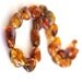 Elegant Baltic amber necklace. Cognac color amber beads