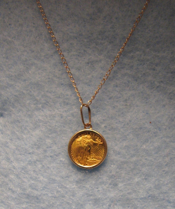 Vintage Mini 24k SAINT GAUDENS 1908 Double by Wantitnowjewelry