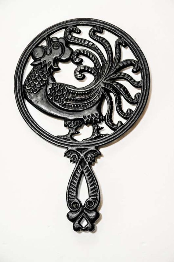 Large Cast Iron Rooster Trivet by R. H. Bird