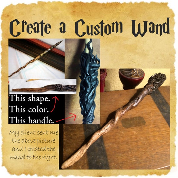 CUSTOM WAND Harry Potter wand Custom wizard by MadDragonStudio