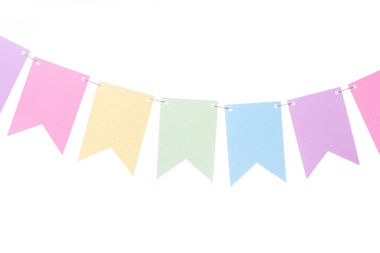 Download Pastel Rainbow Flag Banner Pastel Bunting by MakeItMerryShop