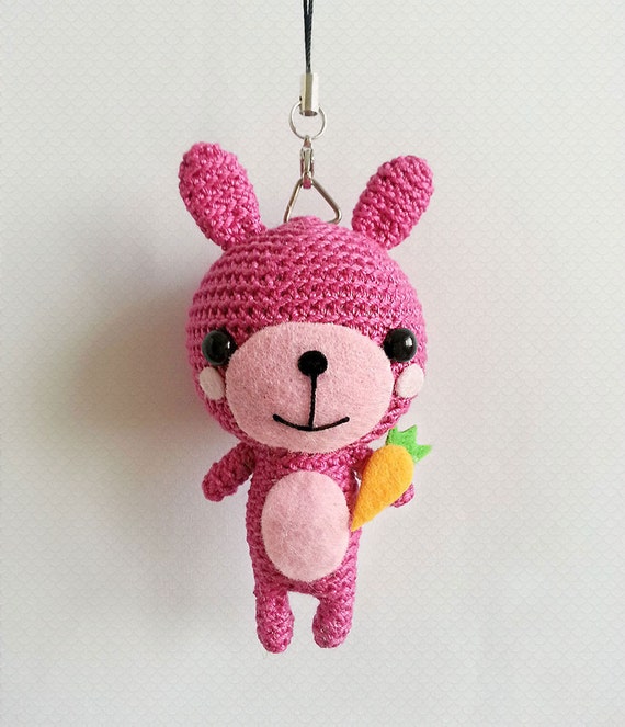 Crochet Easter Bunny Bunny Amigurumi Keychain Kawaii by ...