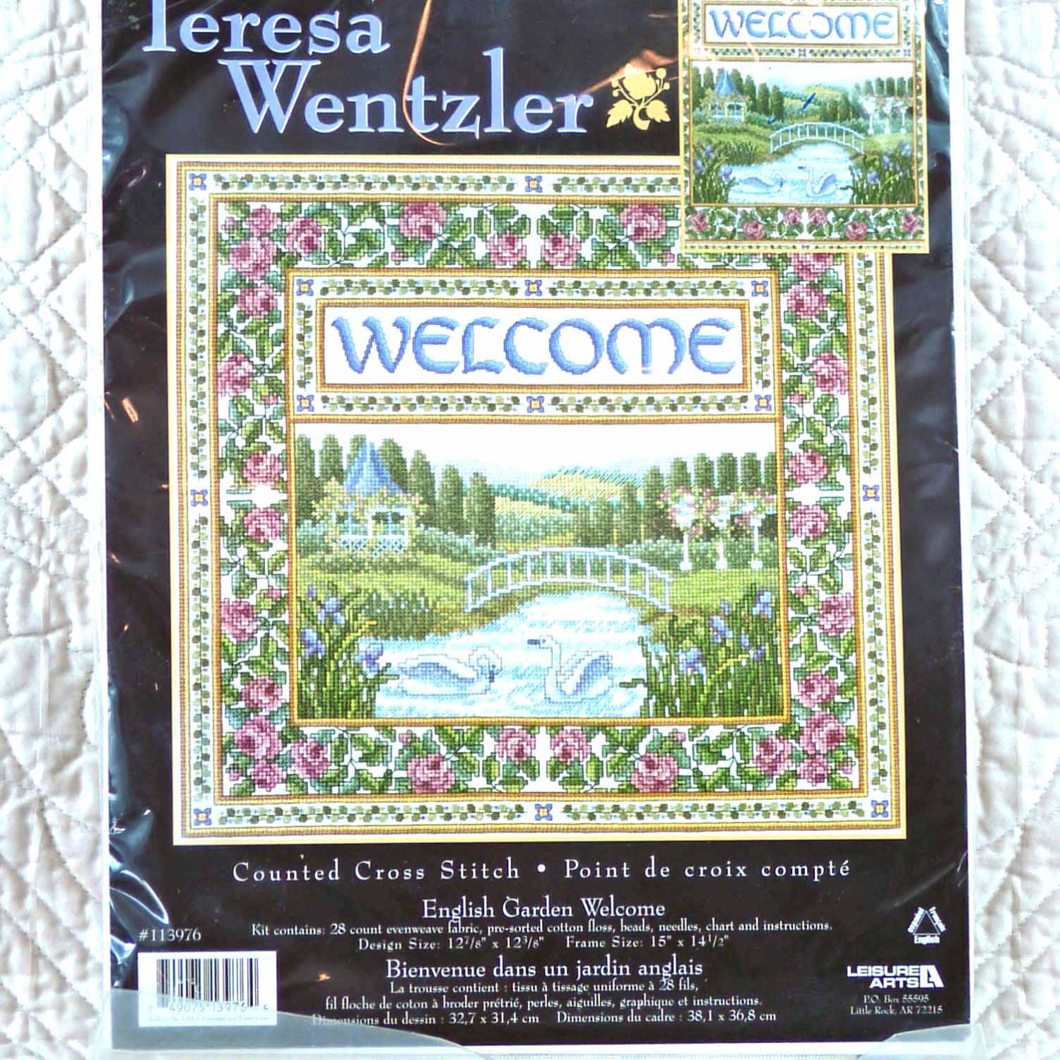 English Garden Counted Cross Stitch Kit Leisure Arts 113976