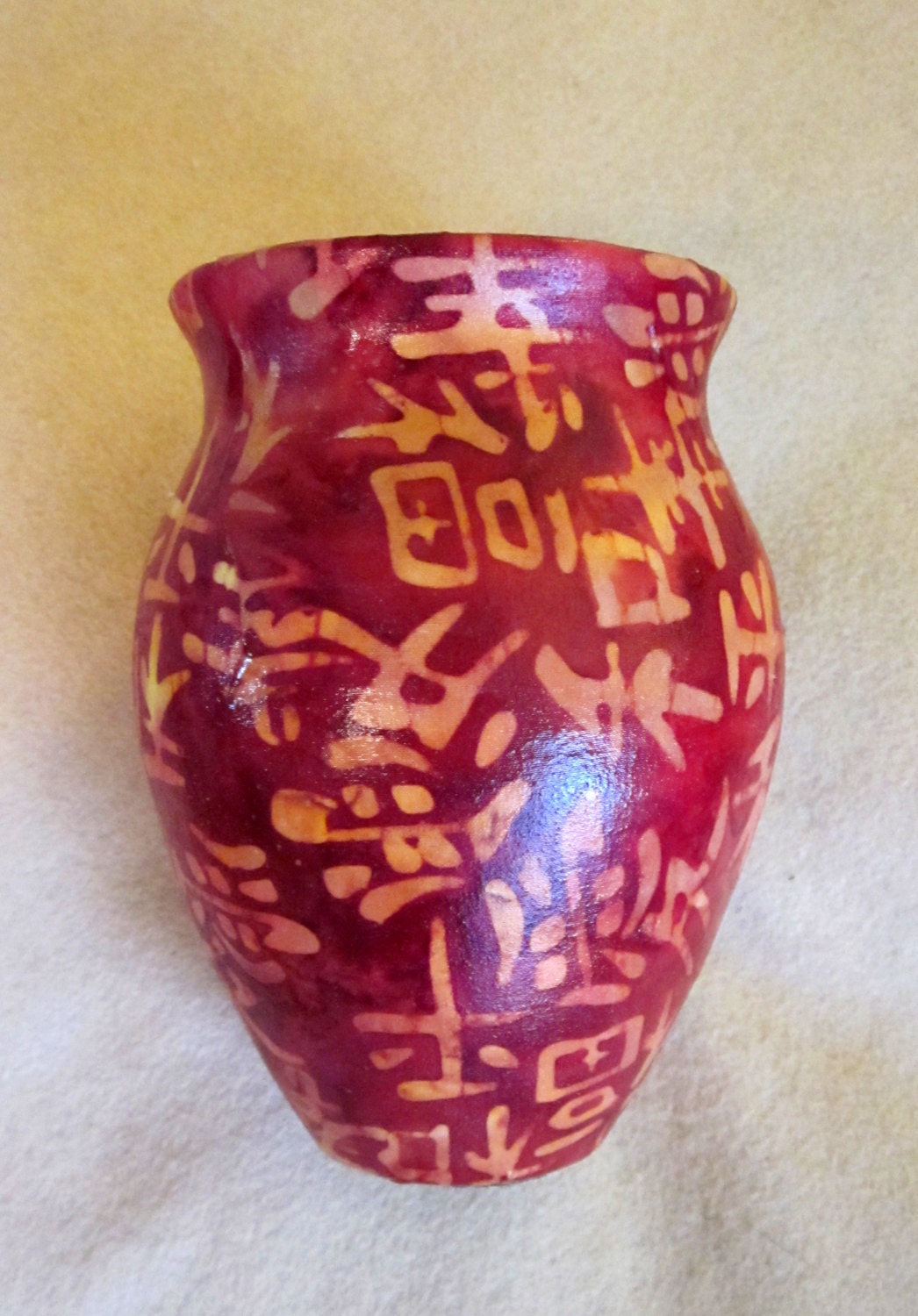 Decoupage Vases Fabric Covered Ceramic Vase