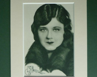 Antique Lillian Rich Print - Old Hollywood Art - Antique Movie Decor - Silent Film Star - Cinema Photograph - Art Deco Print - Pretty Girl