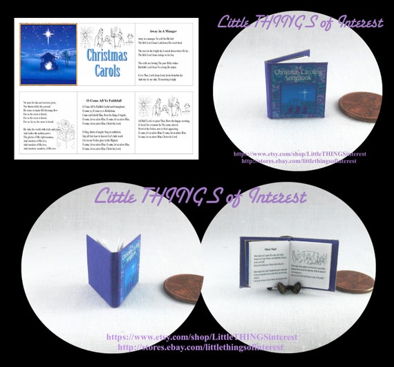 free printable miniature christmas carol songbook