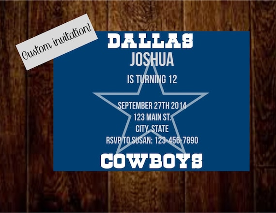 Free Printable Dallas Cowboys Birthday Invitations 8