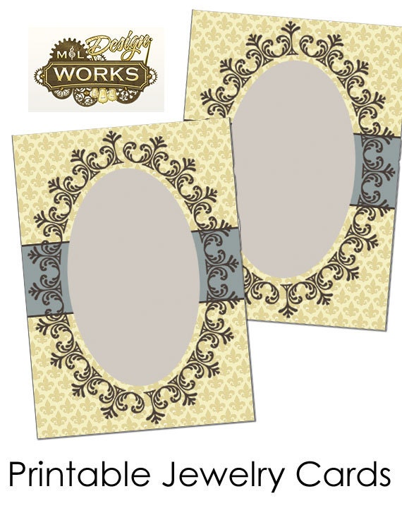 Printable Jewelry Cards Printable Jewelry Tags Jewelry