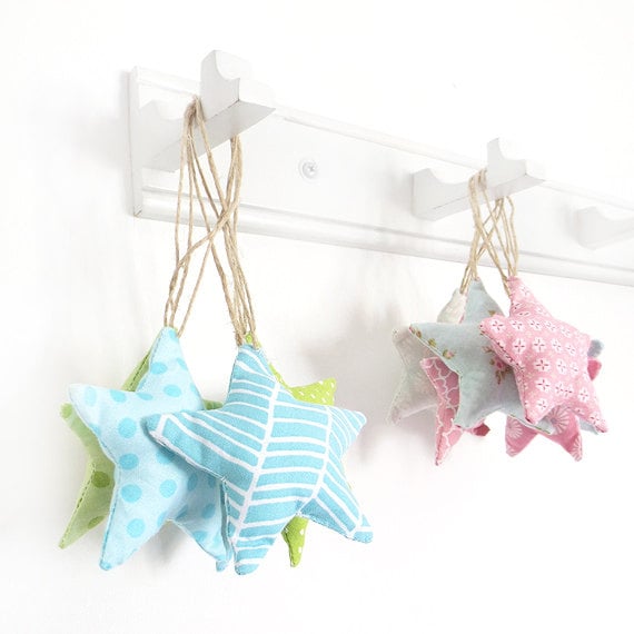 6 Single Handmade Stuffed Stars- customized colours Il_570xn