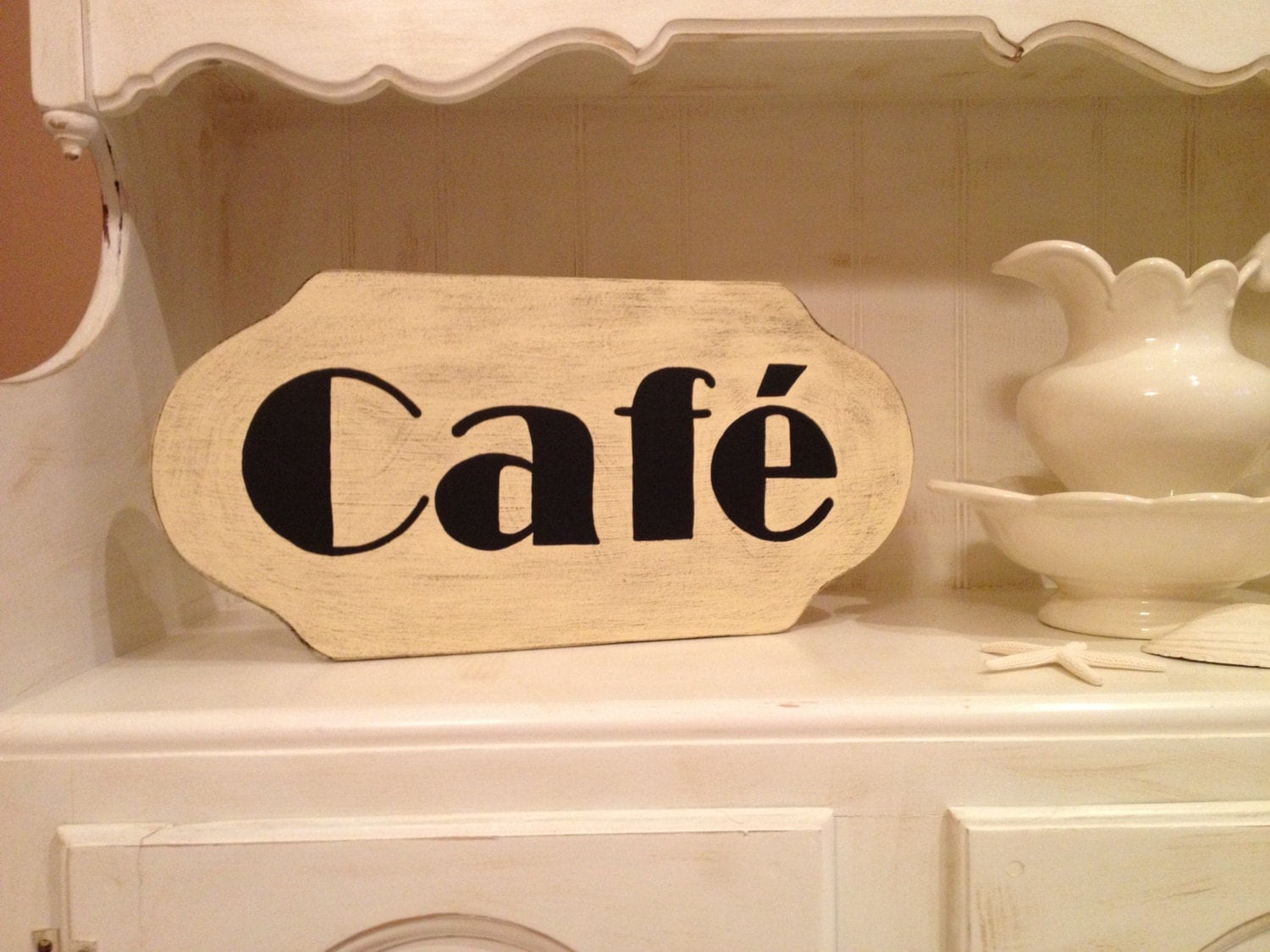 Cafe Sign Handpainted Cafe Wood Sign in Custom Colors