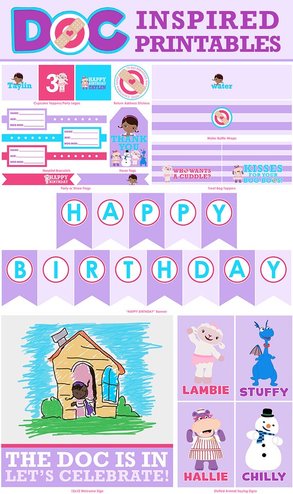 Doc McStuffins Inspired Party Printables Mini by LiPPaperie