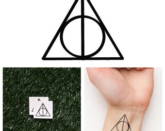 Harry Potter - Deathly Hallows- Temporary Tattoo (Set of 2)
