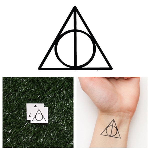 harry potter deathly hallows temporary tattoo set of 2 harry potter deathly hallows temporary tattoo set of 2