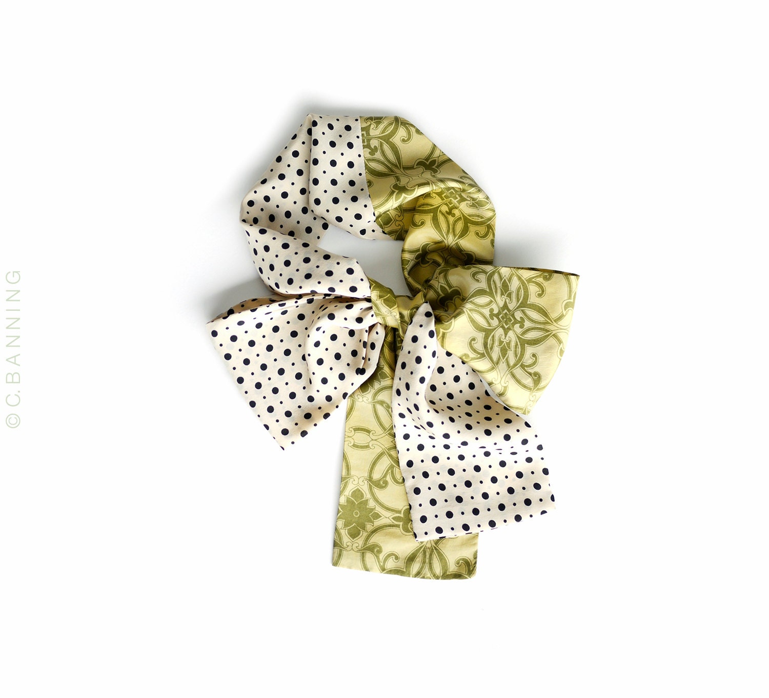 Green Vineyard Fields Oblong Scarf main image 1