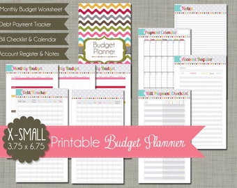 X-Small {Printable} Budget Planner Set - Sized 3.75x6.75" PDF
