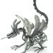 High detailed handmade scrap metal dragon (7.9" tall with wings)