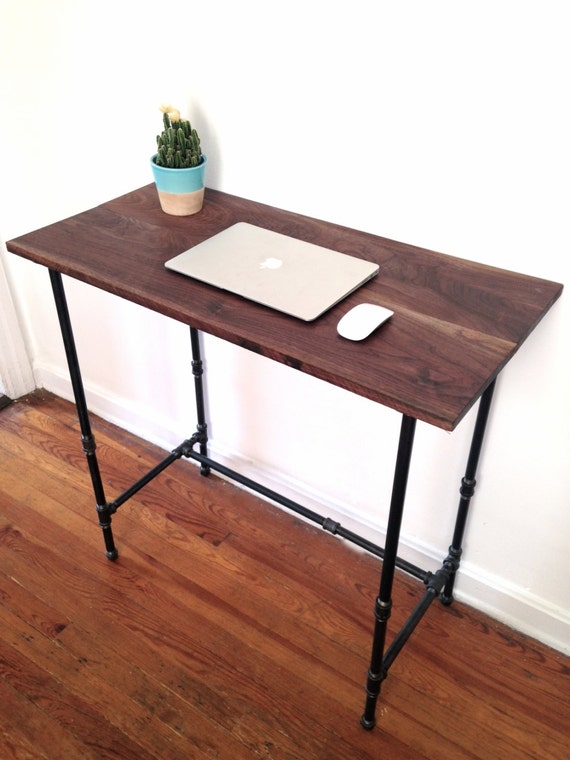 The Sanatoga Standing Desk Reclaimed Wood amp; Pipe by 