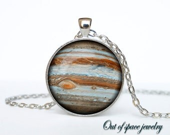 Jupiter Pendant Jupiter Necklace Jupiter Jewelry galaxy universe space planet