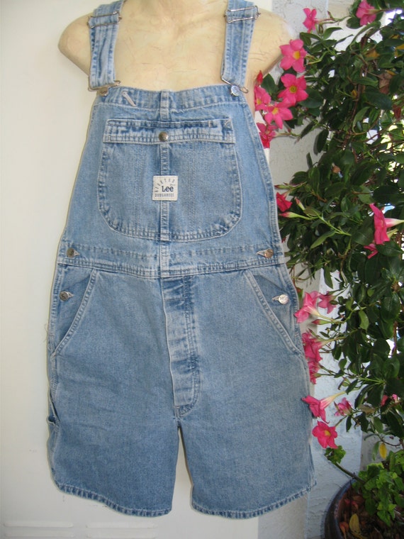 Vintage 80s Lee Riveted Dungarees Bib Overalls Carpenter
