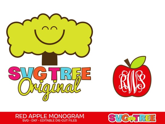 Download Personalized Monogram Apple Teacher SVG DXF Vector Die by ...