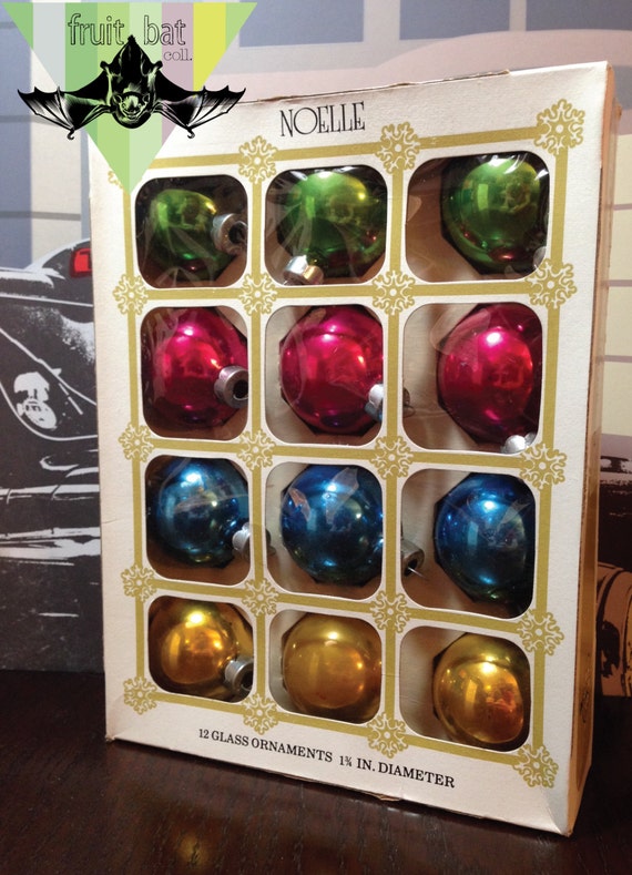 Vintage Noelle Christmas Tree Glass Ball by FruitbatCollections