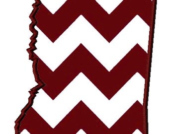 Mississippi State Digital Applique Design Instant Download