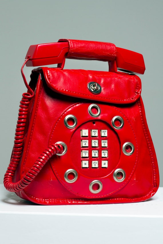DALLAS Leather Vintage Working Telephone Handbag Lady Gaga