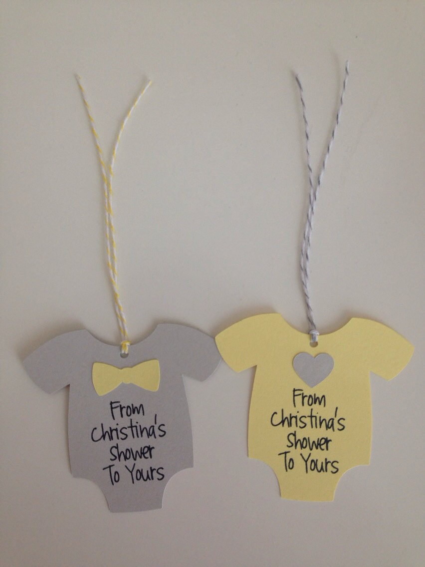 Baby Shower Gift Tags with Personalized Wording Set of 12