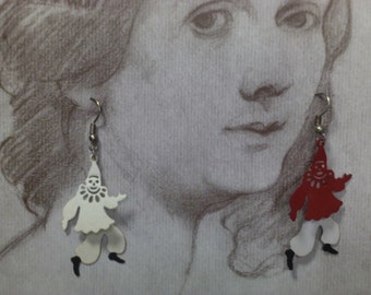 Phenomenally Fun Vintage Dancing Jester Earrings