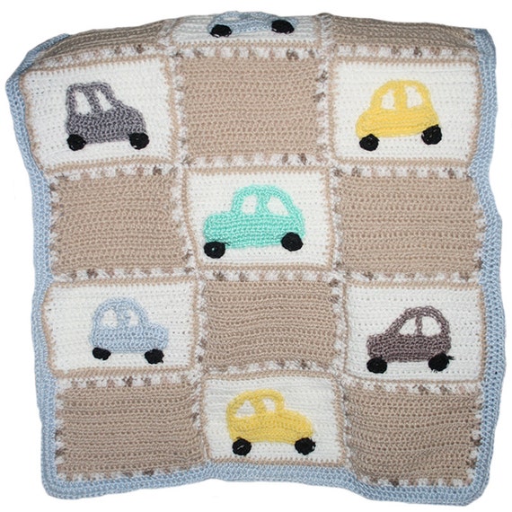 pattern car applique crochet Baby Crochet Car Afghan, similar Baby Boys Blanket, Blanket, Items to