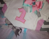 Items similar to Baby girls first 1 birthday tiara crown outfit