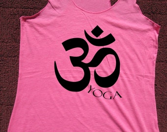 Yoga tank top - om Yoga womens tank top, racer back tank top